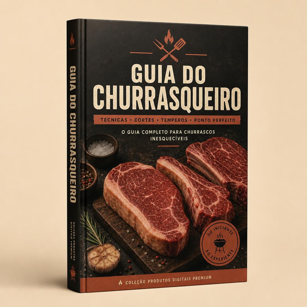 Capa do bônus Guia do Churrasqueiro: Carnes, Cortes e Temperos